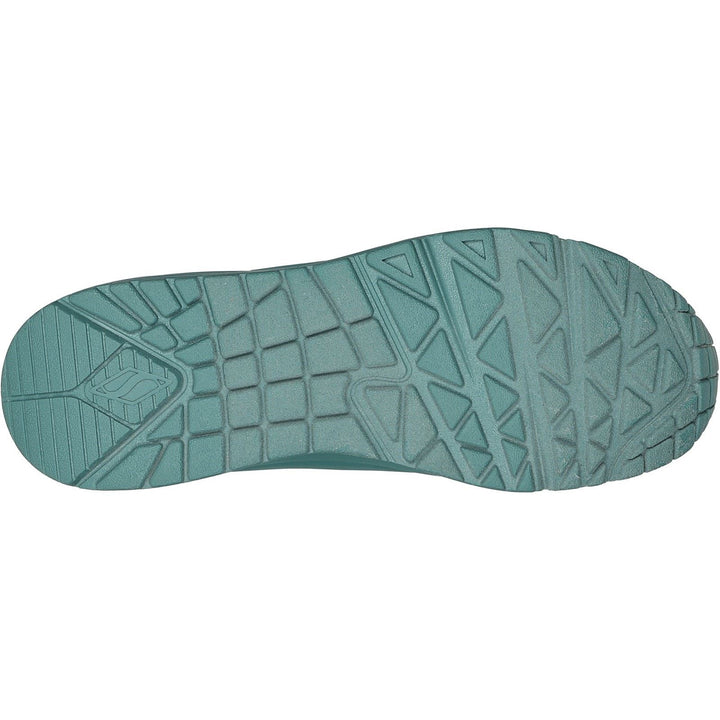 Women's Wide Fit Skechers 73690 Uno Stand On Air Sports Trainers - Teal in Teal - Image 1