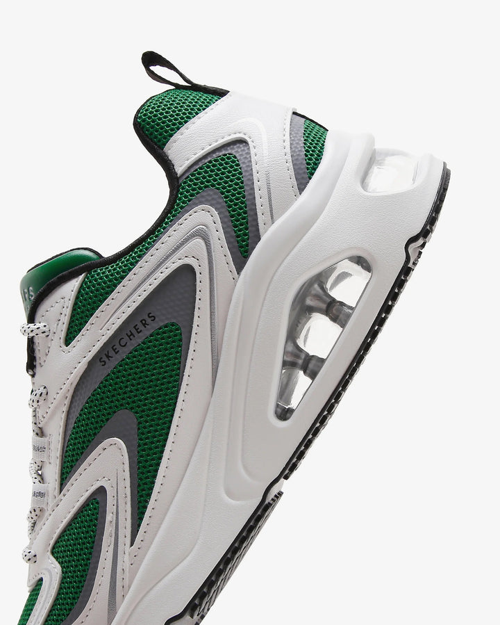 Women's Wide Fit Skechers 177424 Tres Air Uno Street Fl Air Trainers in Black/White - Image 1