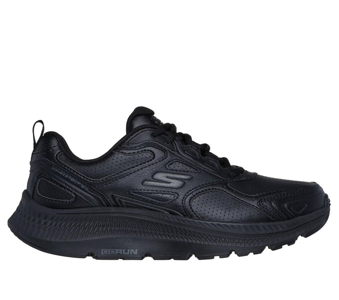 Women's Wide Fit Skechers 128613W Go Run Consistent 2.0 Sumpter Trail Trainers in Black - Image 2