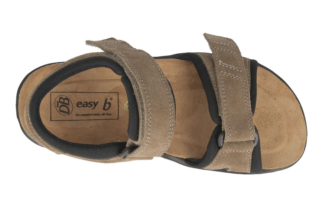 Womens Wide Fit DB Peel Sandals in Navy Suede - Image 12