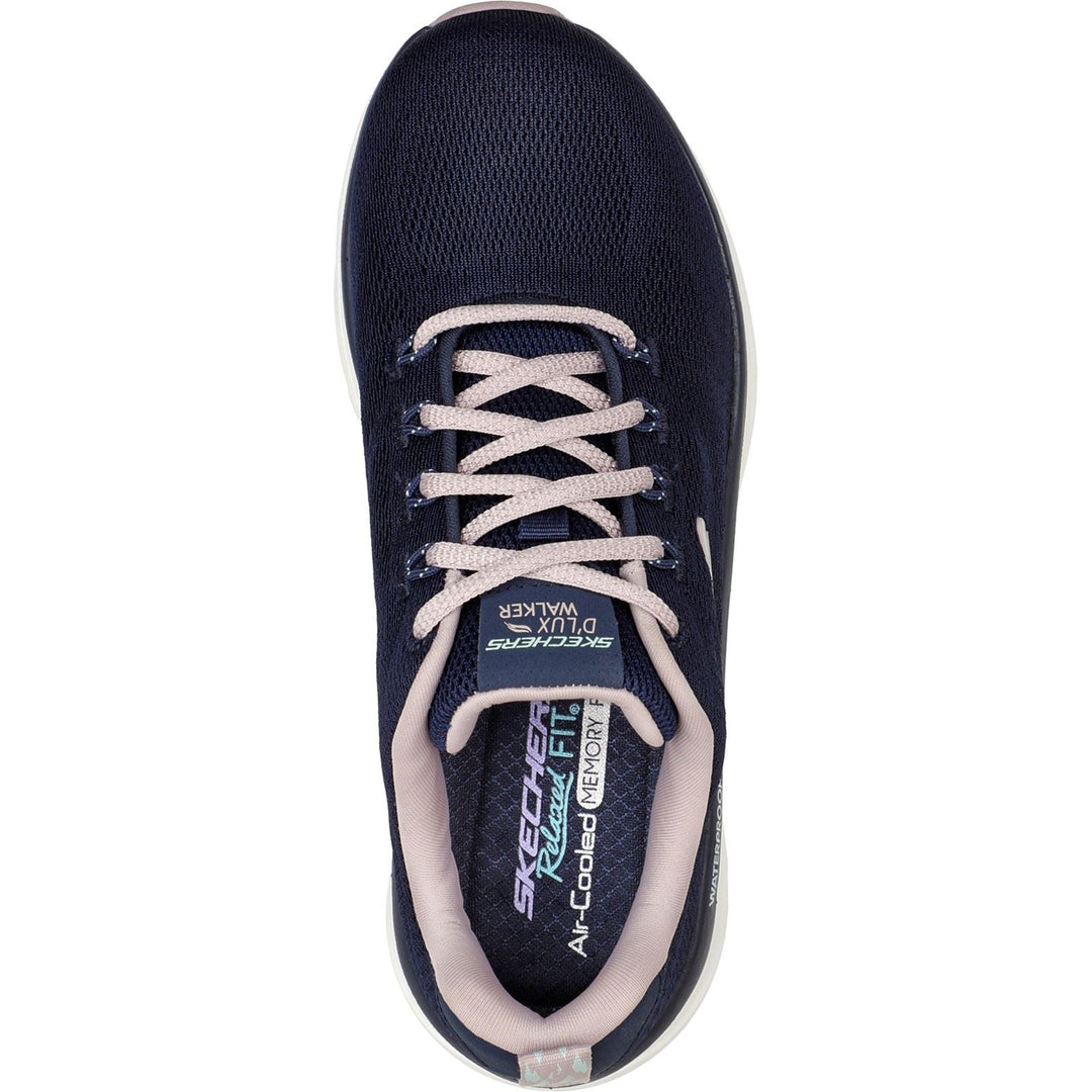 Women's Wide Fit Skechers 149810 D'Lux Walker Get Oasis Trainers - Navy/Lavender in Navy/Lavender - Image 4