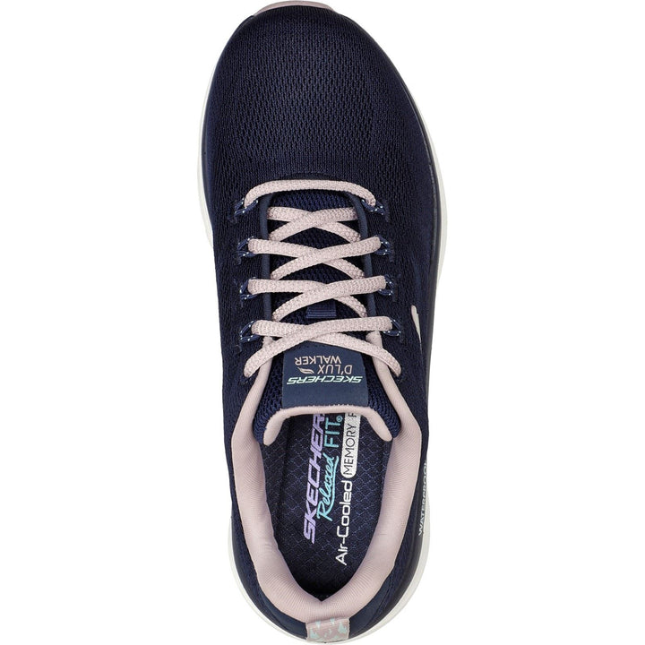 Women's Wide Fit Skechers 149810 D'Lux Walker Get Oasis Trainers - Navy/Lavender in Navy/Lavender - Image 1