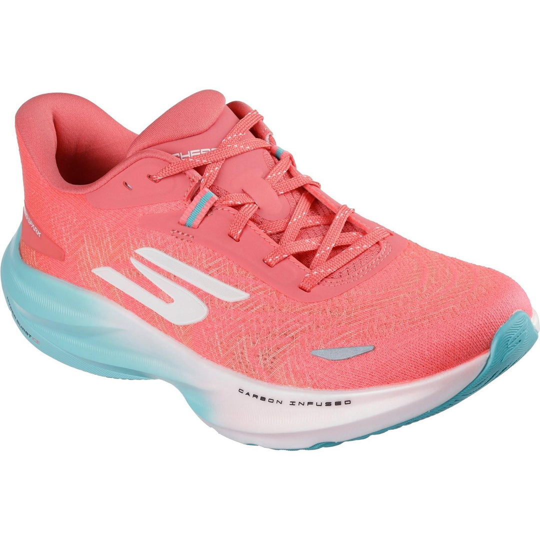 Women's Wide Fit Skechers 172200 Aero Spark Trainers in Coral - Image 3