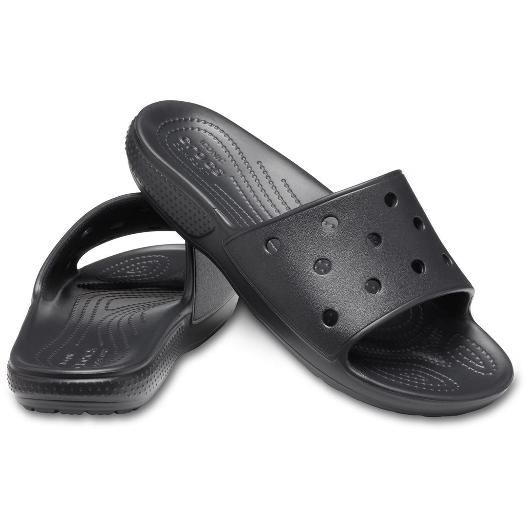 Women's Crocs 206121 Classic Slippers in Black - Image 5