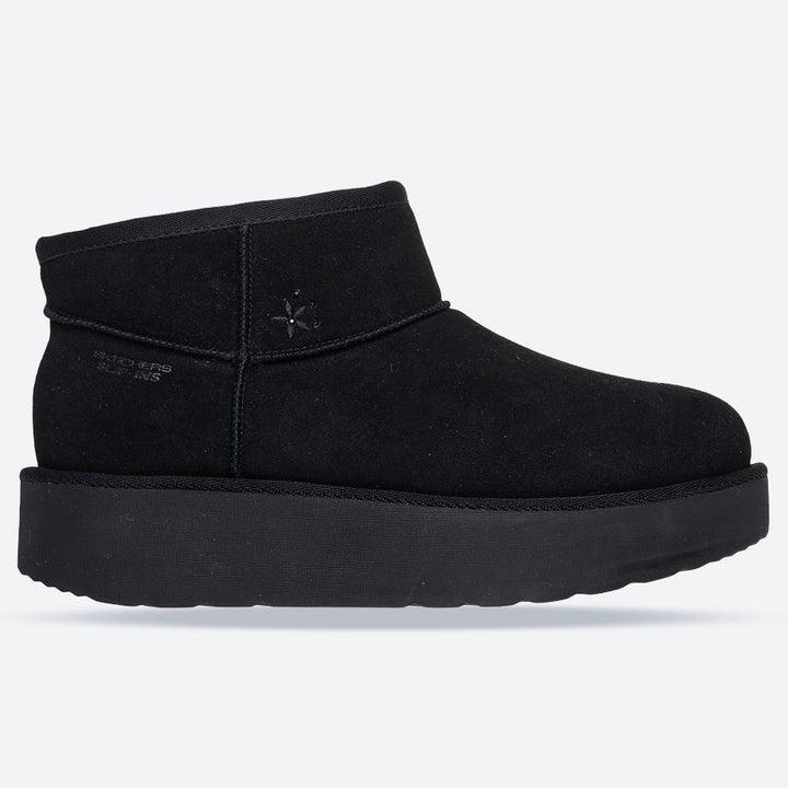 Women's Wide Fit Skechers 169143 Slip-ins Keep Cozy Boots in Black - Image 1