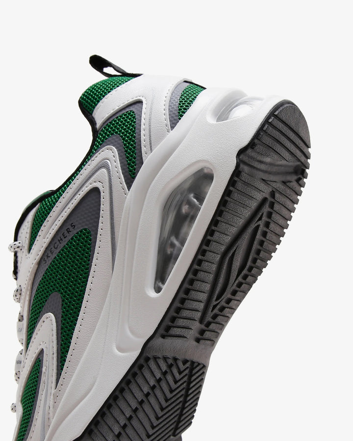 Women's Wide Fit Skechers 177424 Tres Air Uno Street Fl Air Trainers in Black/White - Image 1