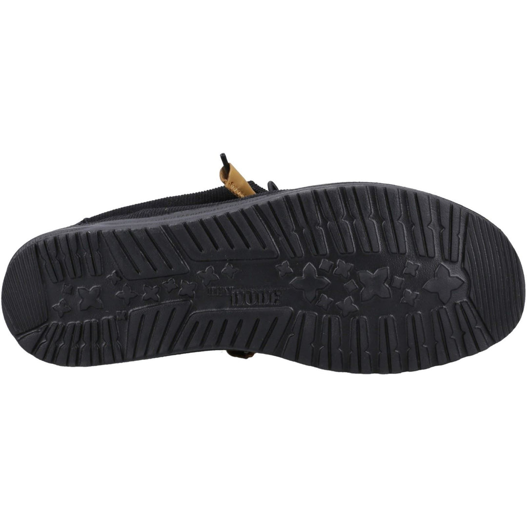 Men's Heydude 40163 Wally Corduroy Classic Slip On Shoes - Black in Black - Image 6