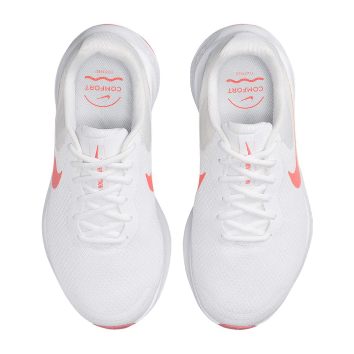 Women's Wide Fit Nike FZ6829-100 Revolution 7 Running Trainers in White/Magic - Image 1
