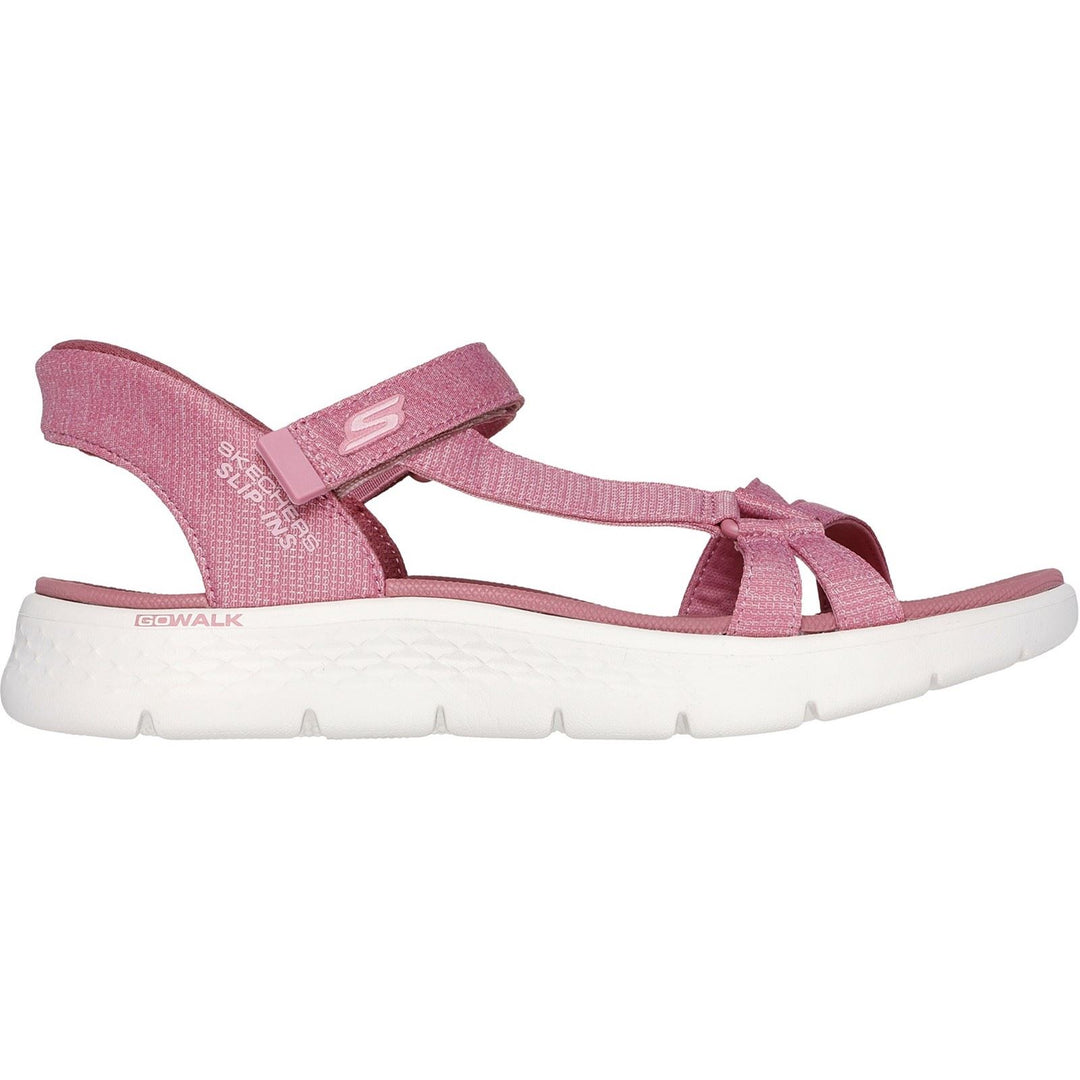 Women's Wide Fit Skechers 141481 Slip-ins Go Walk Flex Illuminate Sandals in Mauve - Image 2
