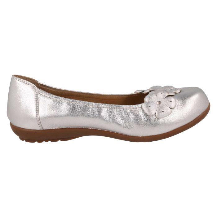 Women's Wide Fit DB Imani Ballet Pumps in Black Leather - Image 1