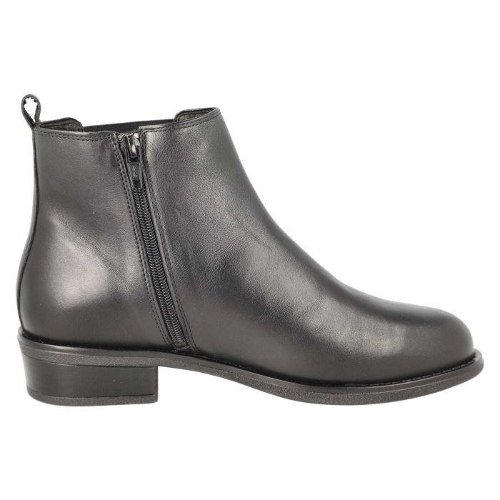 Women's Wide Fit DB Esme Boots in Black Leather - Image 4