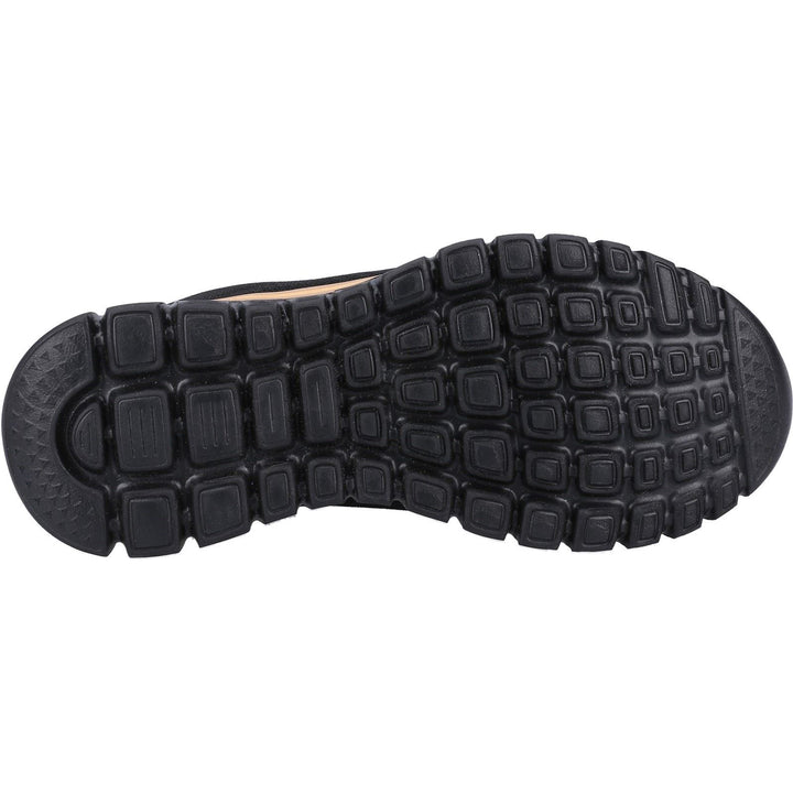 Women's Wide Fit Skechers 12615 Graceful Get Connected Sports Trainers - Black/Rose Gold in Black/Rose Gold - Image 1