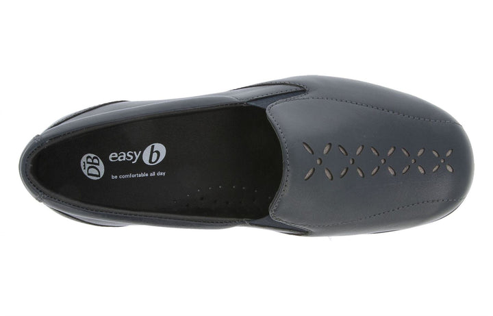 Womens Wide Fit DB Cameron Shoes in Black Leather - Image 1