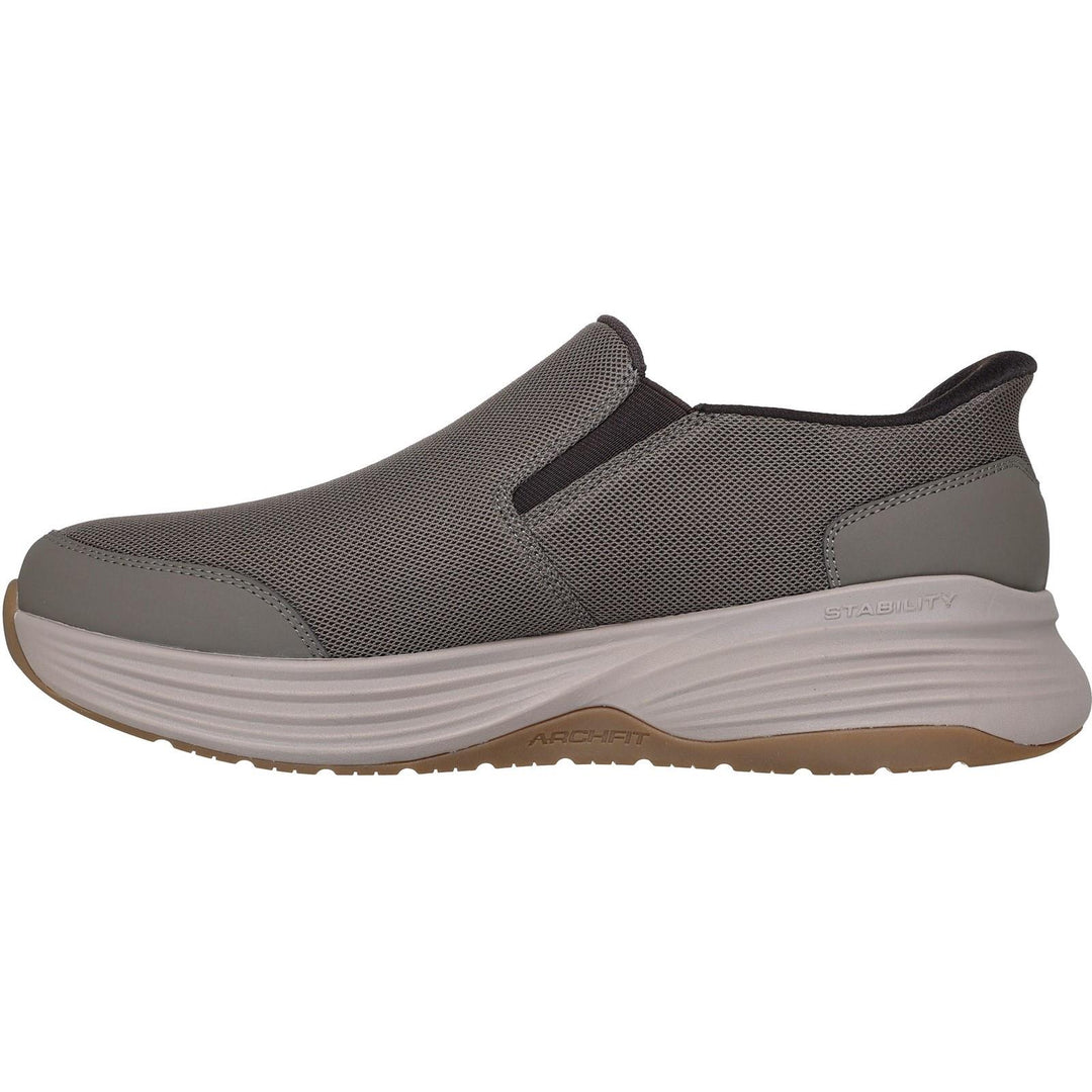Men's Wide Fit Skechers 217000 Slip-ins Go Walk Stability 2.0 Trainers in Dark Taupe - Image 4