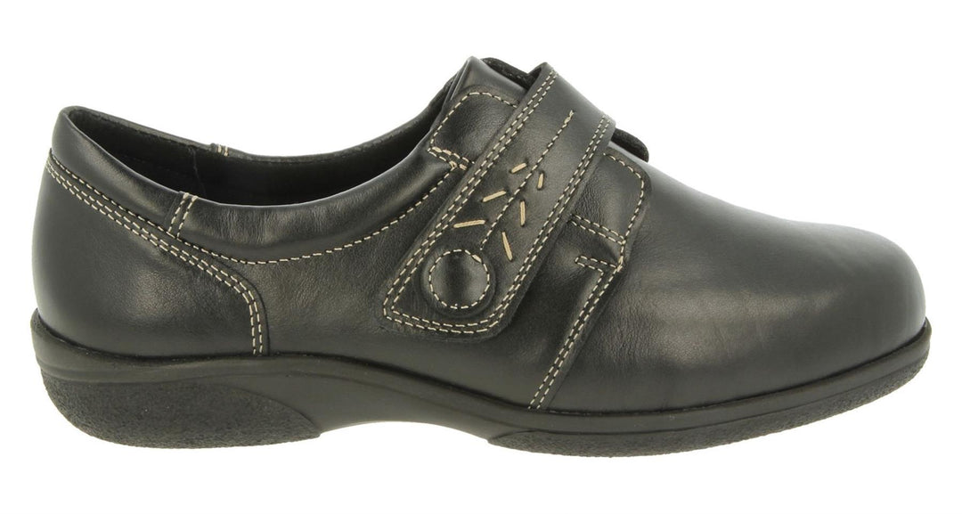 Womens Wide Fit DB Rory Shoes in Black - Image 2