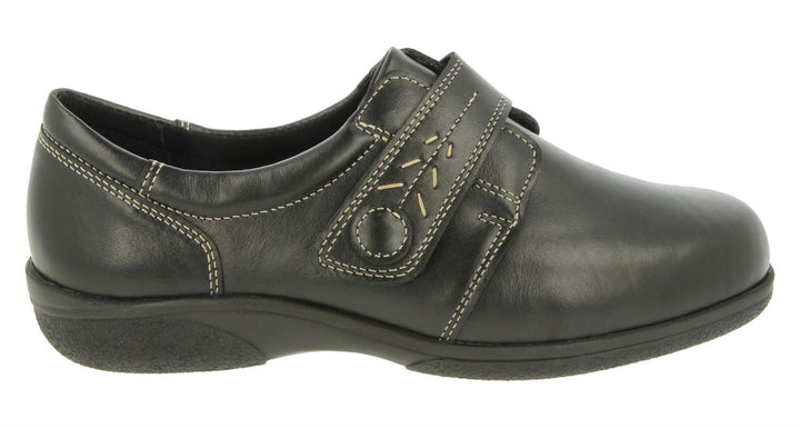 Womens Wide Fit DB Rory Shoes in Black - Image 1