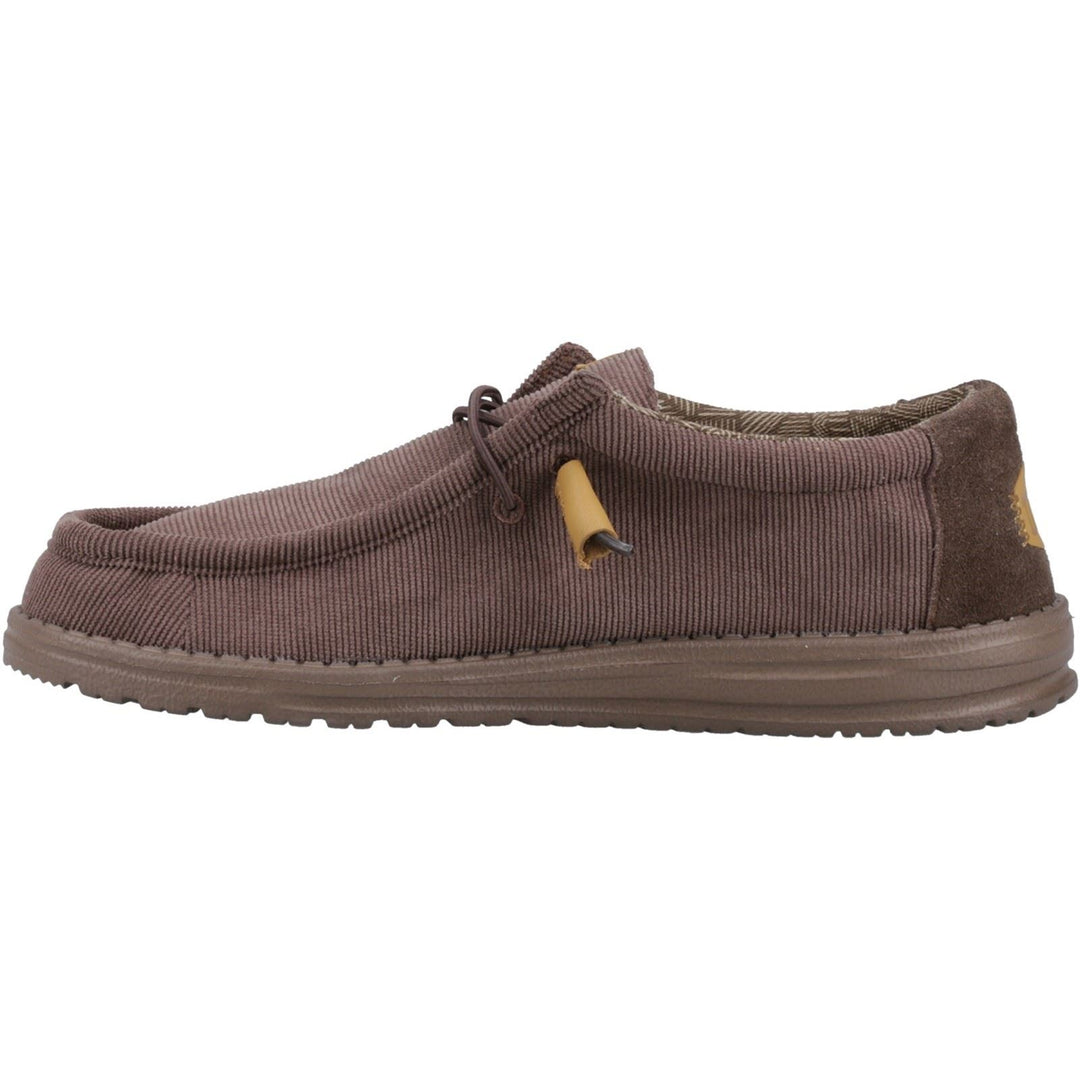 Men's Heydude 40163 Wally Corduroy Classic Slip On Shoes in Chocolate - Image 5