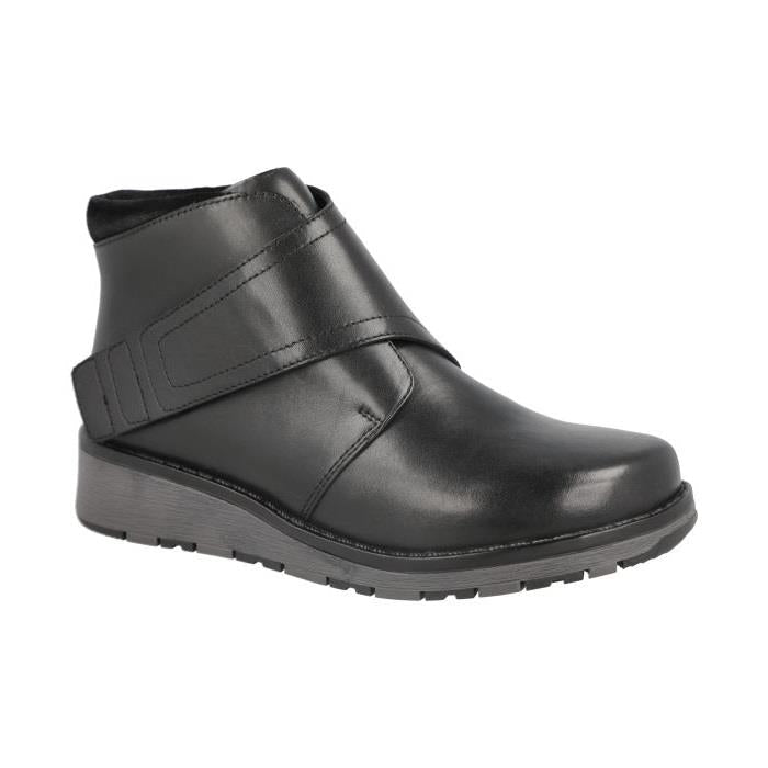 Women's Wide Fit DB Hitchin Boots in Black Leather - Image 1