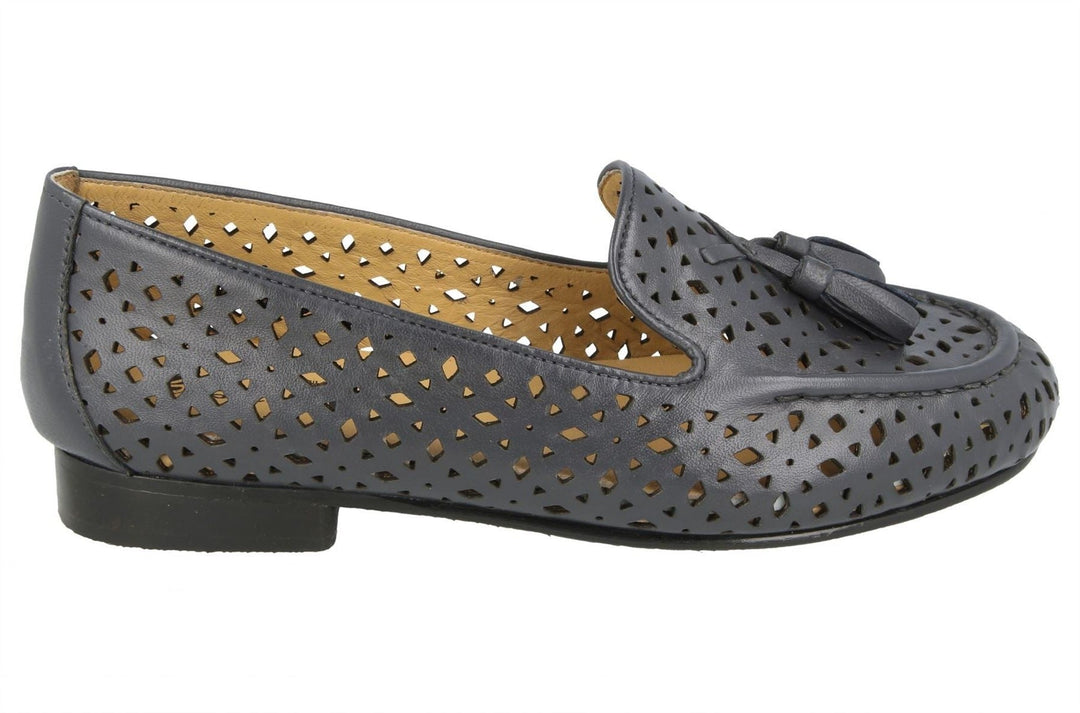 Womens Wide Fit DB Driffield Shoes in Navy - Image 2