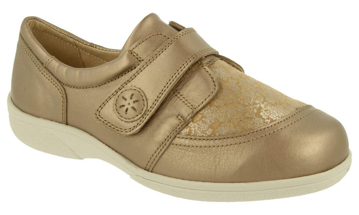 Womens Wide Fit DB Owl Shoes in Black / Stretch - Image 1