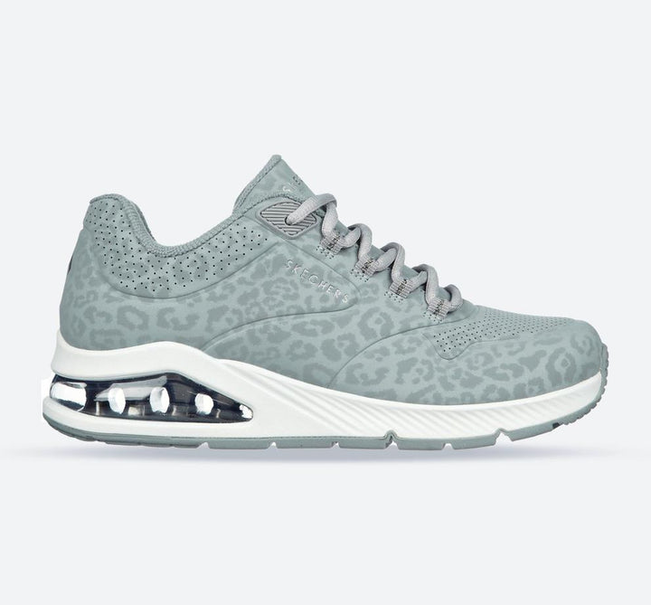 Women's Wide Fit Skechers 155642 Uno 2 In Kat Neato Trainers in Grey - Image 1
