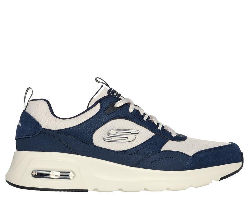Men's Wide Fit Skechers 232648 Skech-Air Court Trainers in Navy/Natural - Image 2