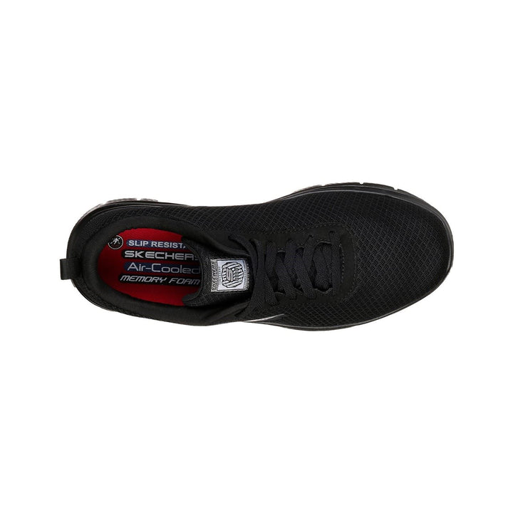 Men's Wide Fit Skechers 77125EC Flex Advantage Bendon SR Occupational Trainers in Black - Image 1