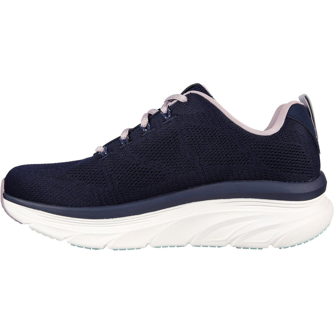 Women's Wide Fit Skechers 149810 D'Lux Walker Get Oasis Trainers - Navy/Lavender in Navy/Lavender - Image 5