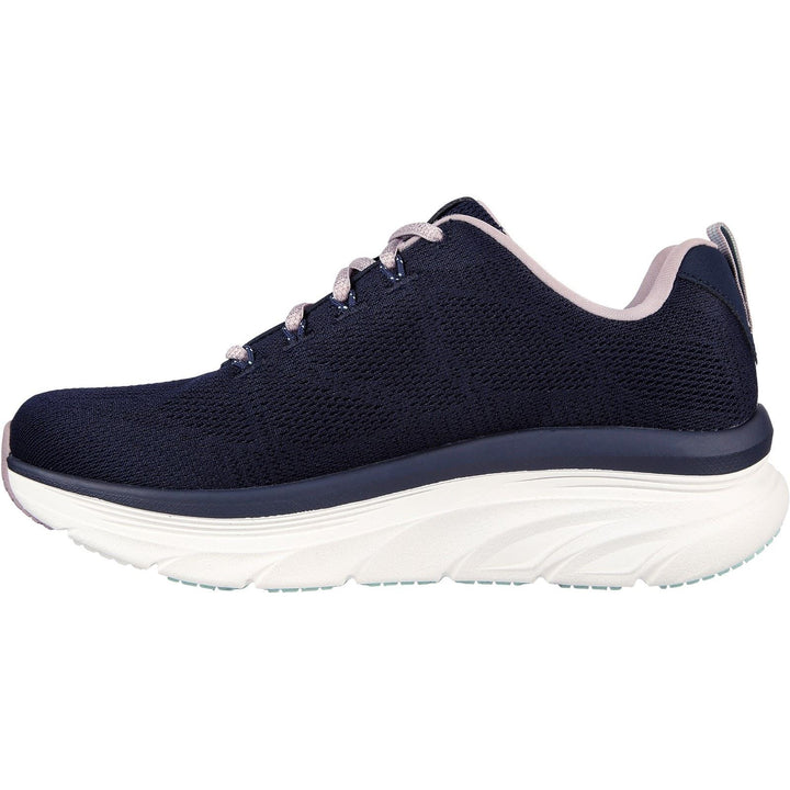 Women's Wide Fit Skechers 149810 D'Lux Walker Get Oasis Trainers - Navy/Lavender in Navy/Lavender - Image 1