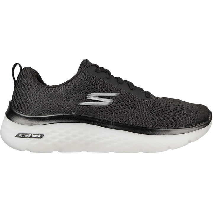 Women's Wide Fit Skechers 124578 GO walk Hyper Burst Trainers - Black/White in Black/White - Image 1