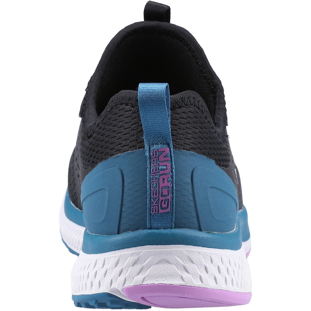 Women's Wide Fit Skechers 128276 Go Run Consistent Vivid Trainers - Black in Black - Image 6