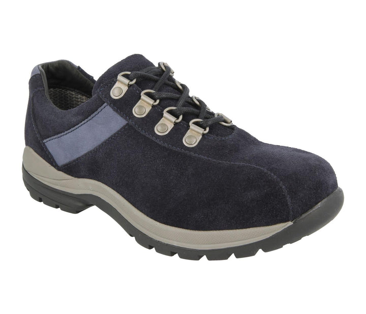 Mens Wide Fit DB Wyoming Walking Trainers in Black Suede - Image 1