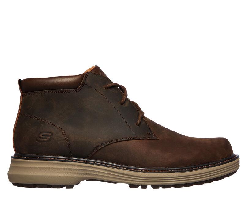 Men's Wide Fit Skechers 204266 Wenson Osteno Boots in Dark Brown - Image 2