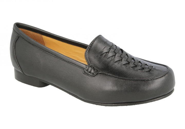 Womens Wide Fit DB Bingham Pumps in Black - Image 1