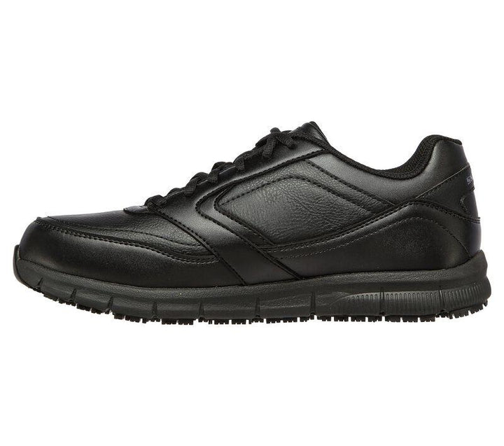 Men's Wide Fit Skechers Work 77156EC Work Relaxed Fit Nampa Sr Shoes in Black - Image 1