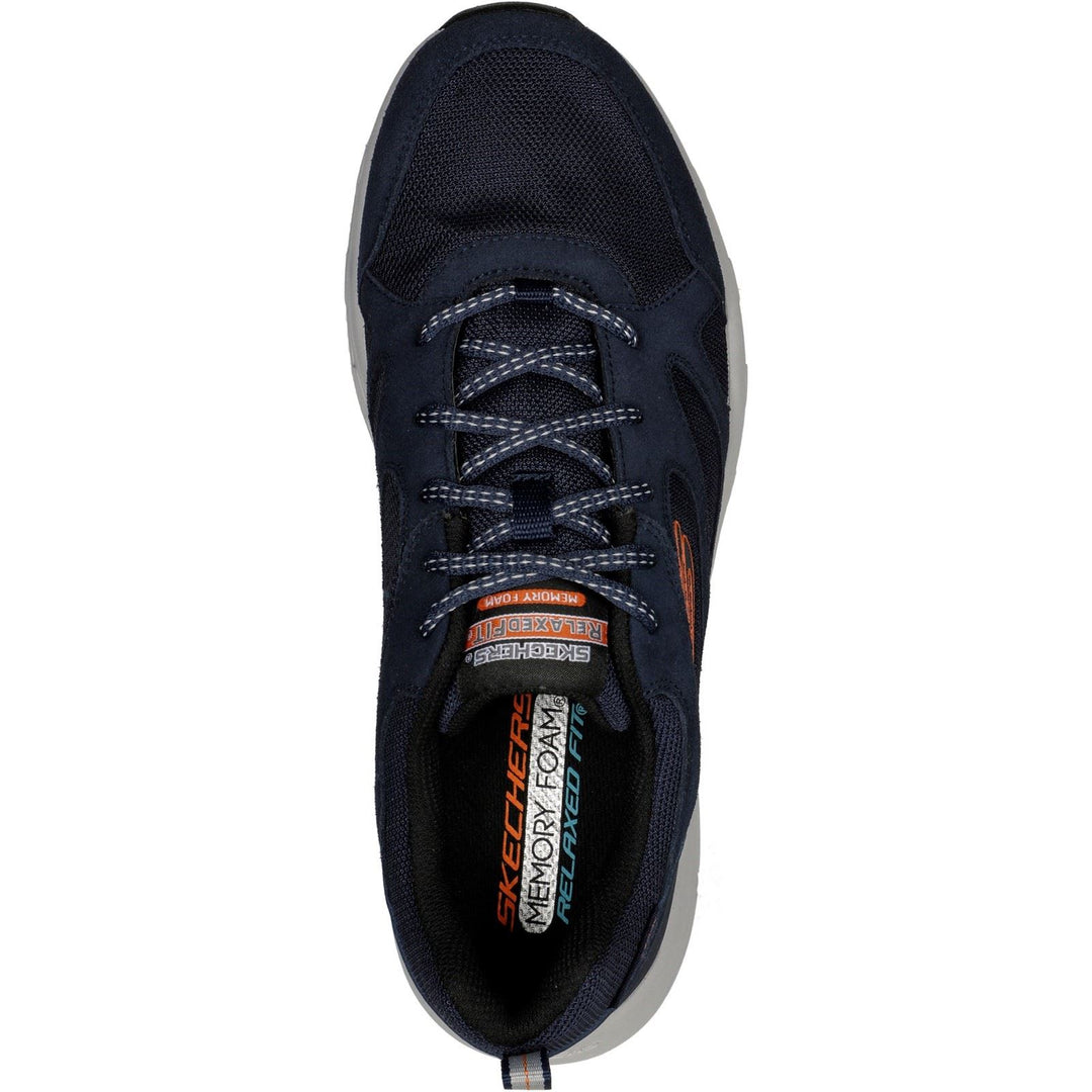 Men's Wide Fit Skechers 237348 Oak Canyon Sunfair Trekking Low Cut Trainers - Navy/Orange in Navy/Orange - Image 5