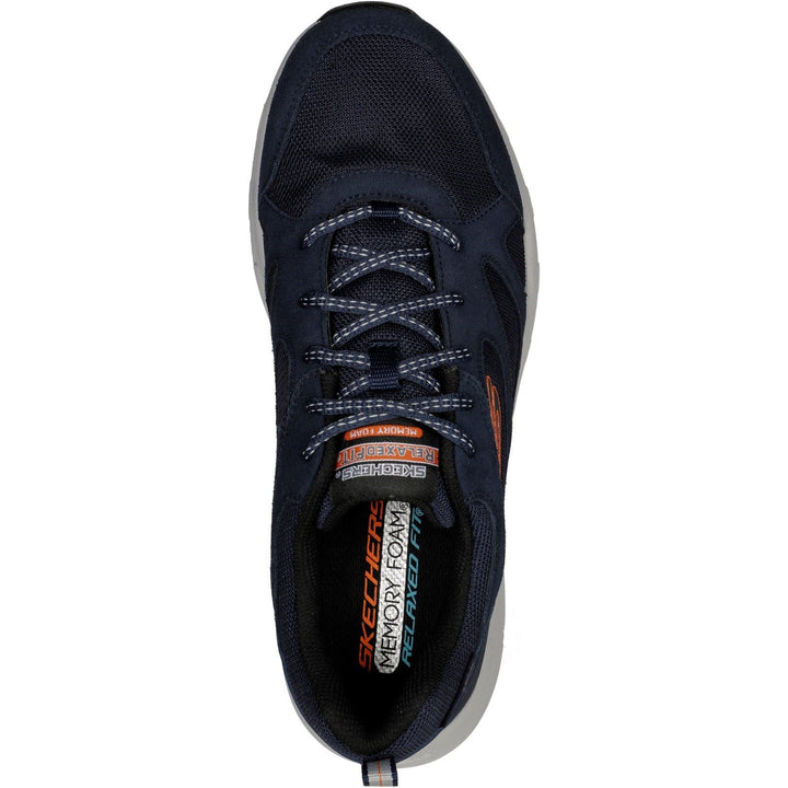 Men's Wide Fit Skechers 237348 Oak Canyon Sunfair Trekking Low Cut Trainers - Navy/Orange in Navy/Orange - Image 1