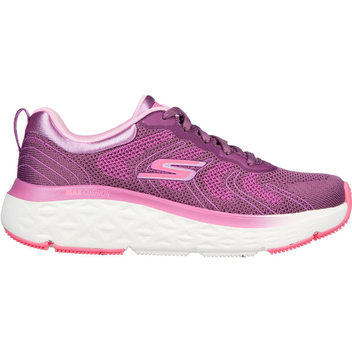Women's Wide Fit Skechers 129120 Max Cushioning Delta Trainers in Purple/Pink - Image 1