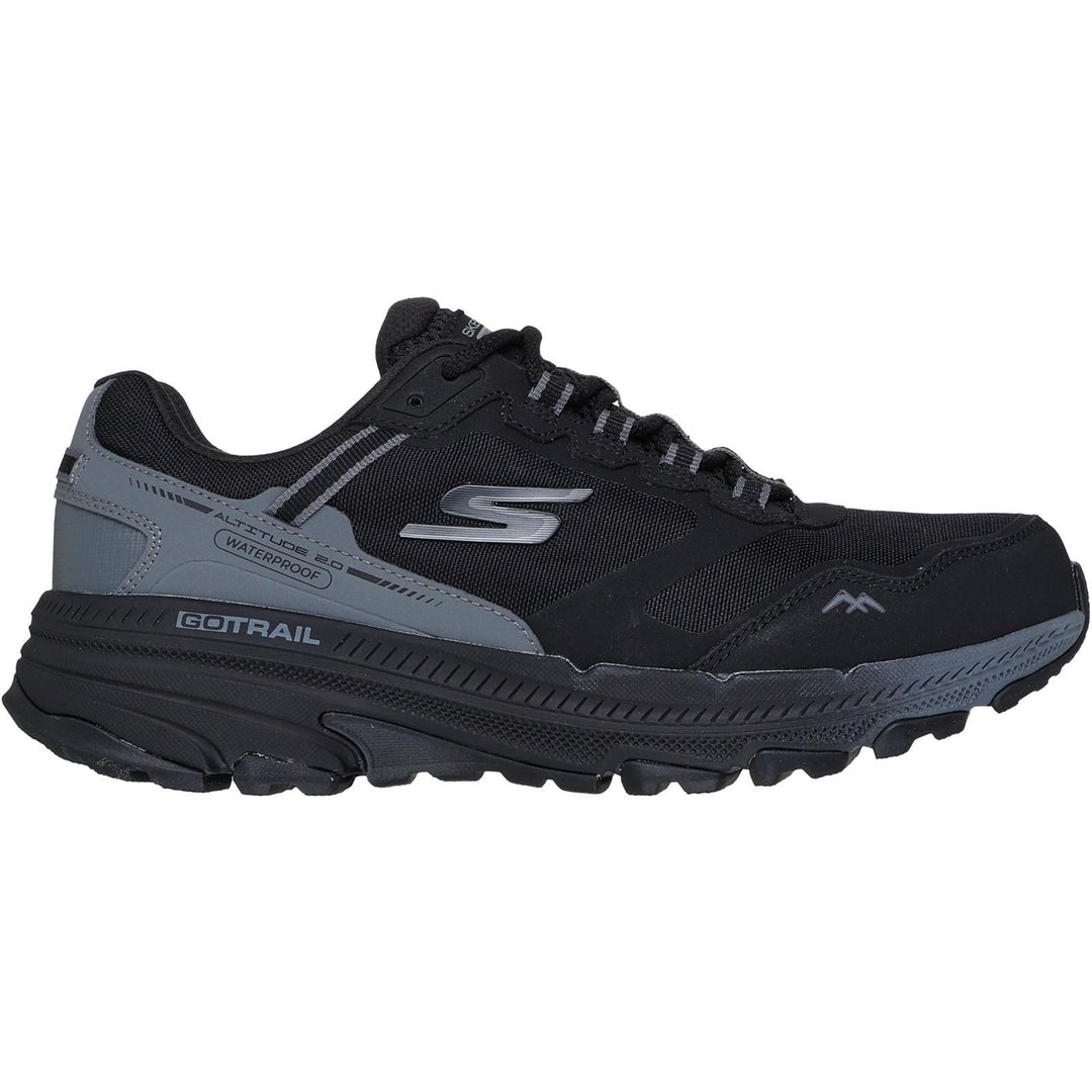 Women's Wide Fit Skechers 129526 Go Run Trail Altitude 2.0 Trainers in Black/Charcoal - Image 2