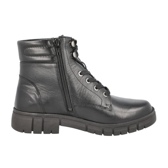 Women's Wide Fit DB Pershore Water-Resistant Boots in Black Leather - Image 4