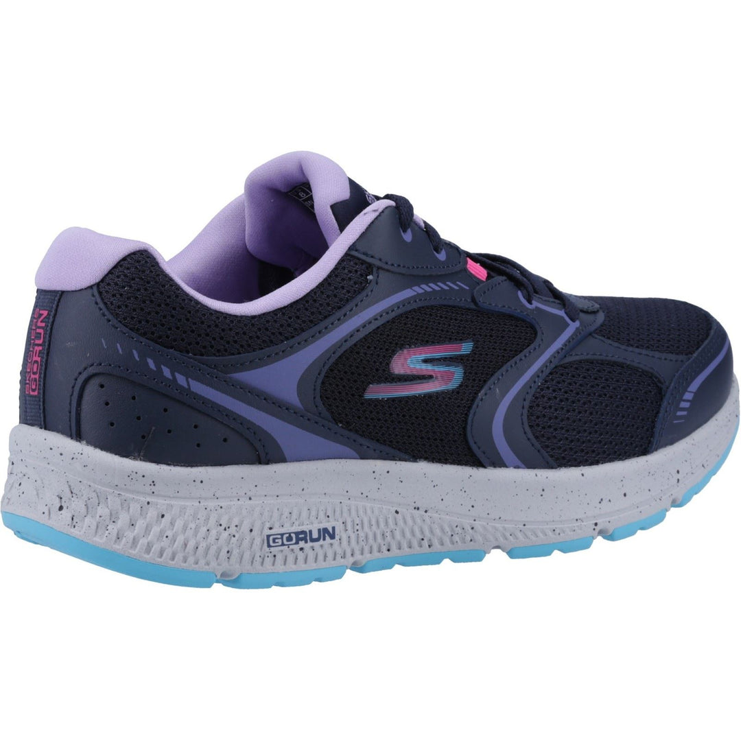 Women's Wide Fit Skechers 128285 Go Run Consistent Vivid Horizon Trainers in Navy/Lavender - Image 5