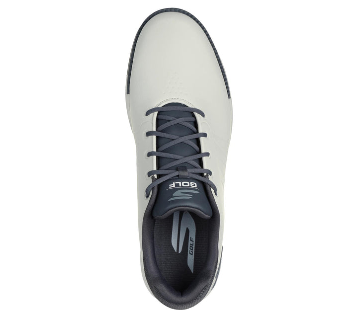 Men's Wide Fit Skechers 214099 Go Golf Tempo Trainers in Natural/Grey - Image 1