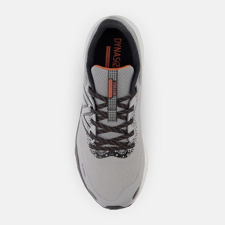 Women's Wide Fit New Balance MTNTRMG5 Dynasoft Nitrel V5 Trail Walking/Running Trainers in Grey/Black - Image 1