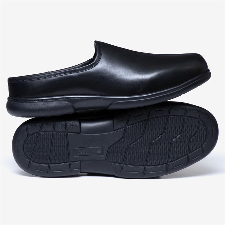 Men's Wide Fit Tredd Well Taylor Mule Slippers in Black - Image 1