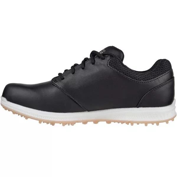 Women's Wide Fit Skechers 123027 Go Golf Elite 4 Hyper Golf Trainers in Black/Rose Gold - Image 1