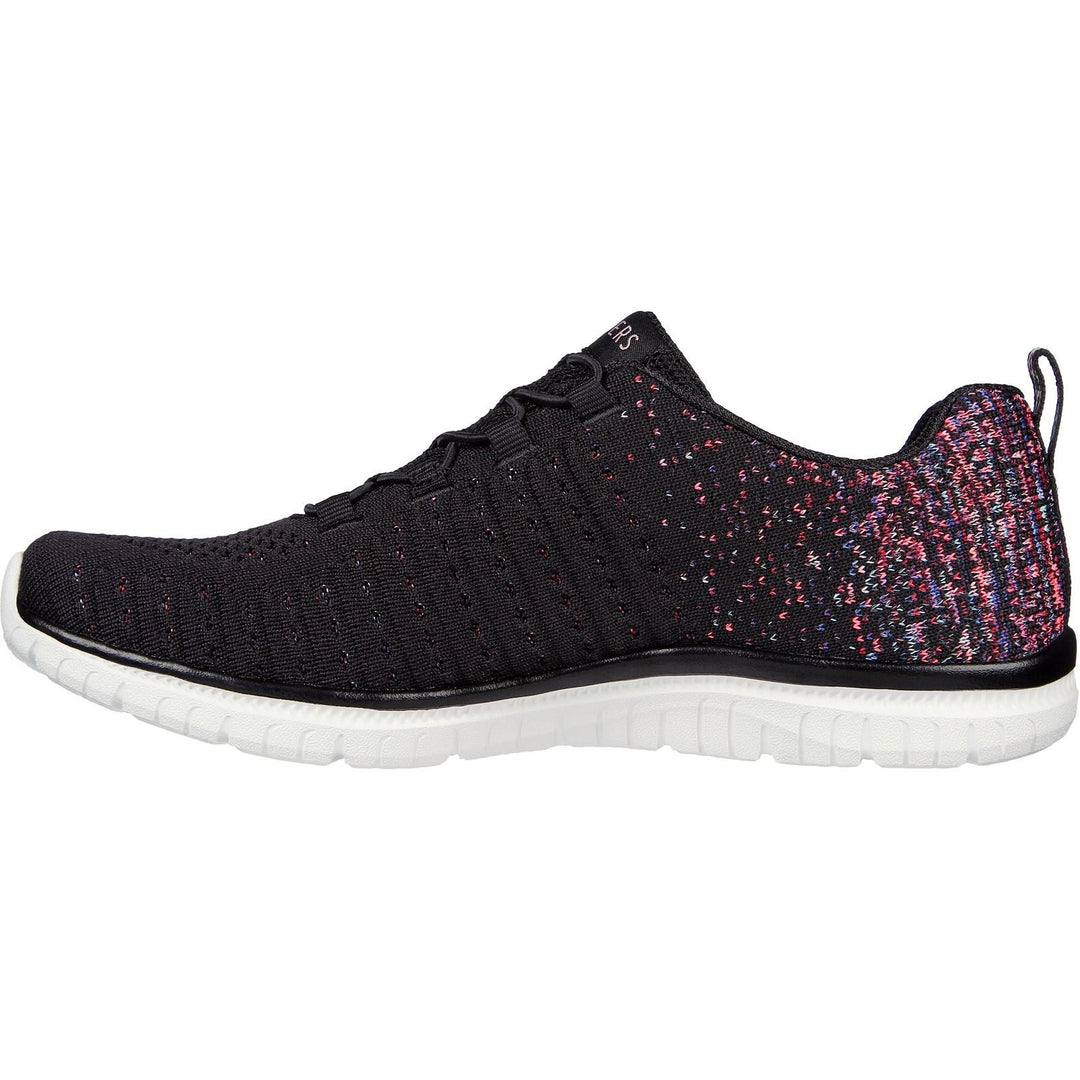 Women's Wide Fit Skechers 104411 Virtue Slip On Shoes in Black/Pink - Image 4