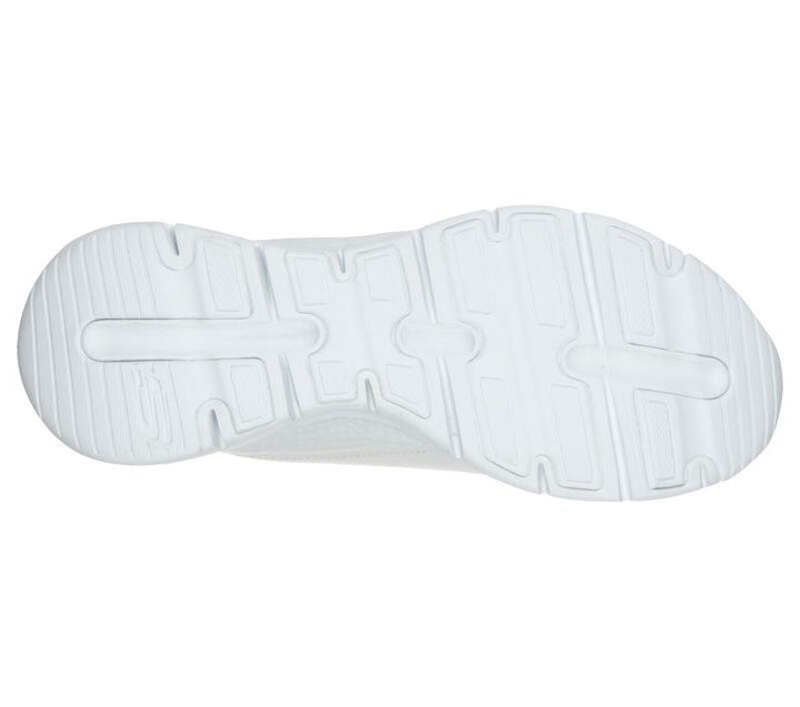 Women's Wide Fit Skechers 149146W Arch Fit Citi Drive Trainers in White/Silver - Image 1
