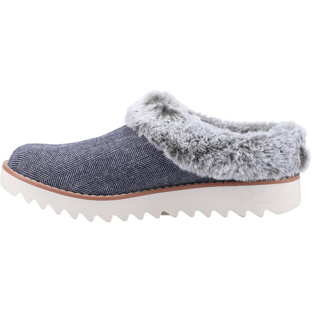 Women's Wide Fit Skechers 113422 Bobs Mountain Kiss Slippers in Navy - Image 4