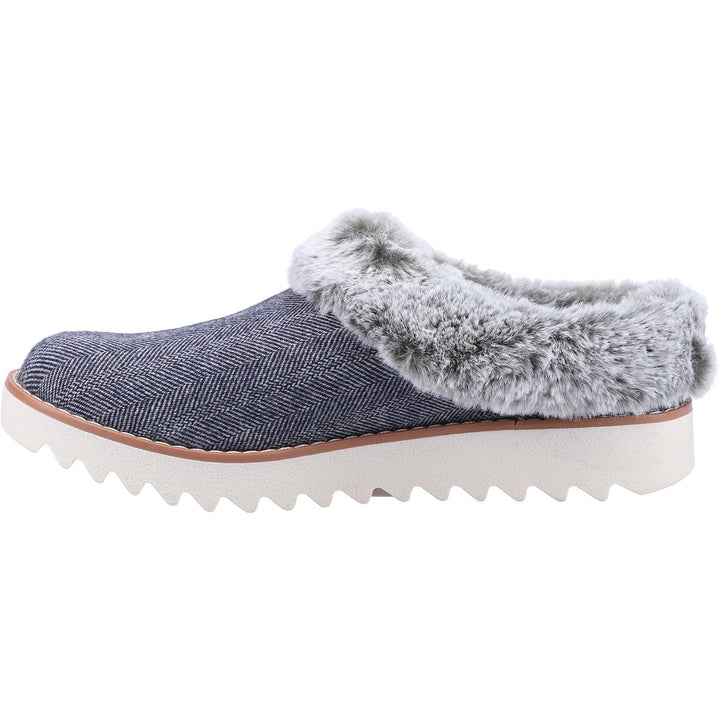 Women's Wide Fit Skechers 113422 Bobs Mountain Kiss Slippers in Navy - Image 1