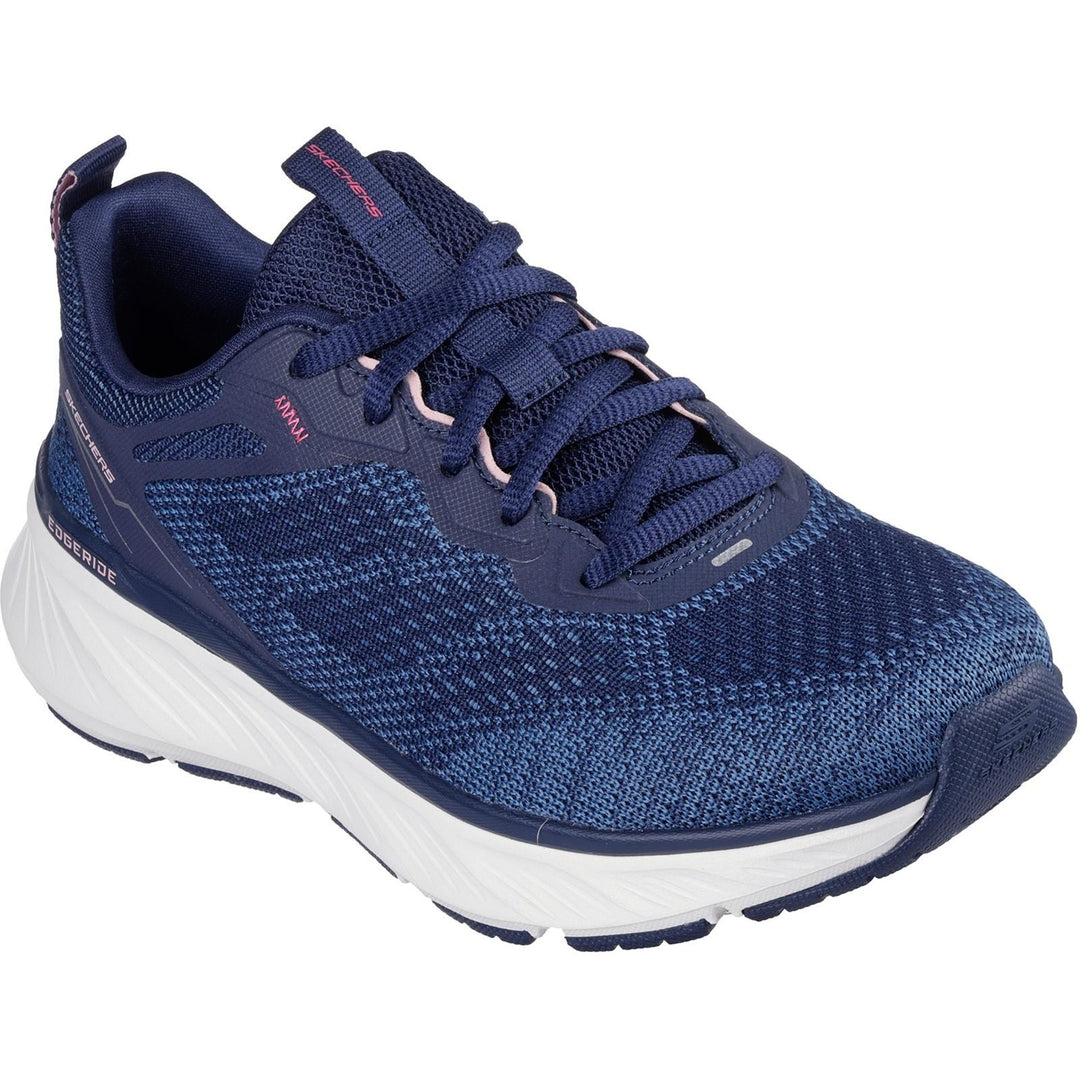 Women's Relaxed Fit Skechers 150471 Edgeride Power Flow Trainers in Black/Lavender - Image 8